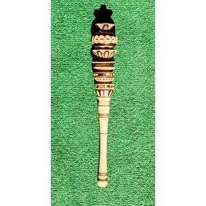 Mexican Hernan Molinillo Artisinal Wooden Whisk Hot Chocolate Frother 13" New